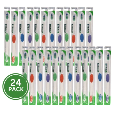 24-PK GUM Super Tip Subcompact Toothbrush, 468, Soft Bristles Bulk Toothbrushes - Image 1 of 2