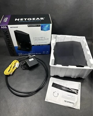 Netgear Nighthawk AX6 (CAX30) WiFi 6 Cable Modem Router - DOCSIS 3.1 - AX2700 - Image 1 of 4