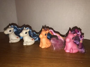 Vintage 1997 Lenard My Little Pony sitzende Figuren Konvolut 4 Ponys weiß orange - Bild 1 von 11