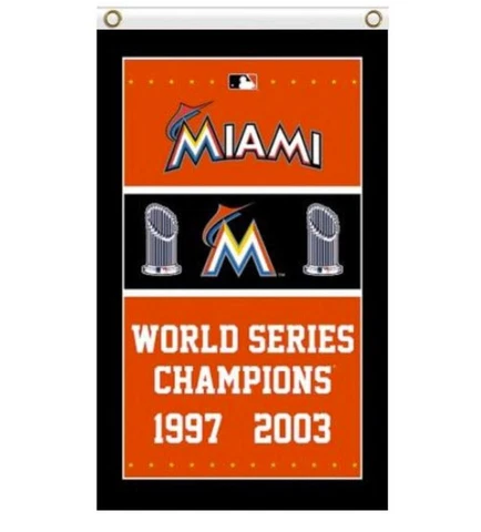 Miami Marlins Flag 3x5ft Banner Polyester Baseball World Series marlins002 Cover