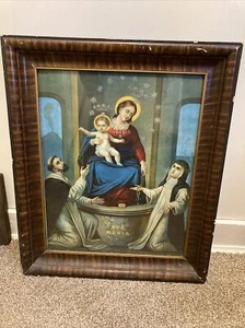 Cuadro AVE MARIA 20”x23 1/2” con marco muy antiguo - Imagen 1 de 7