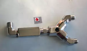 Lowrider Hydraulics 1/2" Y steel, 1/2" square check valve & elbows, heavy duty - Picture 1 of 7
