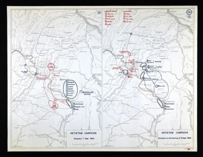 West Point Civil War Map Antietam Campaign Harpers Ferry South Mountain Virginia - Image 1 of 3