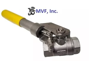 1" 2000 NPT Standard Port 316 Stainless Ball Valve Deadman Handle SFV100SRH - Picture 1 of 4