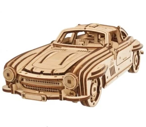 Mechanical UGEARS wooden 3D puzzle Model Winged Sports Coupe Constructor kit - Picture 1 of 11