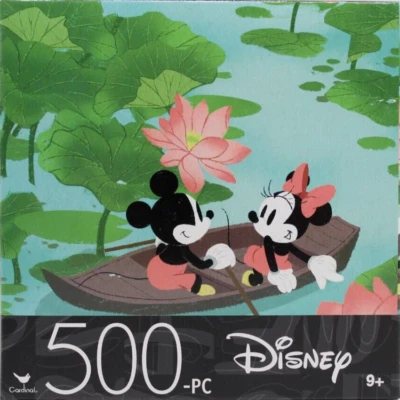 Jigsaw Puzzle 500 Piece Mickey Minnie Mouse Disney Boat 14 X 11 Expert Puzzlers - Image 1 of 3