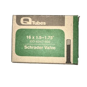 QTubes BICYCLE BIKE INNER TUBE 16" x 1.5-1.75” 16 inch 32 mm SCHRADER (ISO 305) - Picture 1 of 6