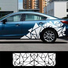 1PC Car Body Side Sticker Triangle Pattern Vinyl Decal Decor Trim UV-resistant