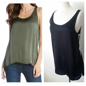 Fifteen Twenty Black Satin Tank Top Size Small New Nwt Dressy  Casual $110 - Picture 1 of 12