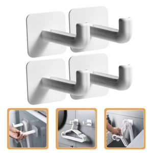 4 Pcs Wall Mount Hanger Rack Clothes Storage Holder Bathroom Towel - Picture 1 of 12
