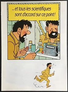 TINTIN Haddock dépliant publicitaire pour Signal 1986 Excellent état - Bild 1 von 3