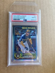 2024 Topps Chrome Prism Refractor Jackson Chourio Rookie #161 PSA 10 💎 - Picture 1 of 2