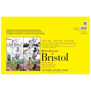 Strathmore 300 Series 11x17 Smooth Art Media Paper 24 Sheets Bristol Pad - Picture 1 of 2