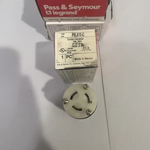 NUOVO CONNETTORE PASS & SEYMOUR LEGRAND TURNLOK TURN LOCK PSL615-C 15A NEMA L6-15R - Foto 1 di 4