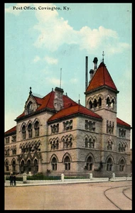 1911 Post Office Covington Kentucky Exterior View Early Divided Postcard - Picture 1 of 2