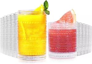 Vintage Hobnail Drinking Glasses Set of 12-14 oz Old Fashioned Water Glass Cups - Picture 1 of 7