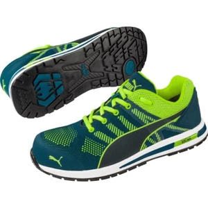 Puma Safety Shoes ELEVATE KNIT GREEN LOW Light Weight S1P ESD HRO SRC Toe Cap - Picture 1 of 7