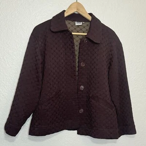Johhny Was Jacket Women S Collection Brown Quilted Embroidered Lagenlook Boho - Picture 1 of 10