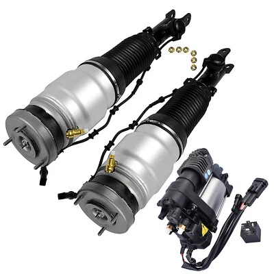 2× Front Air Suspension Shock + 1× Compressor Pump For Hyundai Equus 2011-2016 - Image 1 of 4