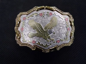 EAGLE BRASS BELT BUCKLE MADE IN THE USA - Picture 1 of 4