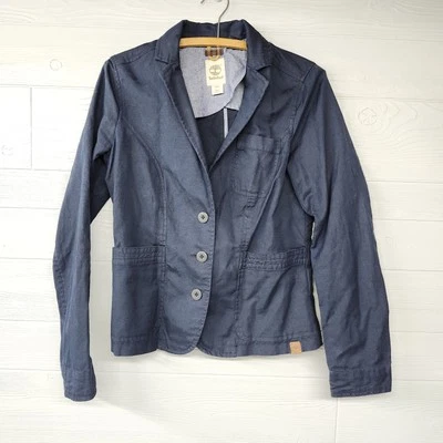 Timberland Blue Blazer Jacket Womens Size Medium - Imagem 1 de 4