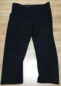 PINK Victoria Secret Capri Yoga Pants Leggings Women's Medium Black 29x19.5 - Picture 1 of 12