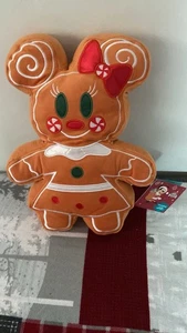 Peluche profumato biscotto pan di zenzero Disney Parks Natale Minnie Mouse 2020 nuovo con etichetta - Foto 1 di 4