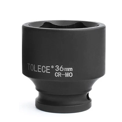 36mm Metric 1/2" Drive Short Impact Socket 6 Point Heavy Duty 50mm Length - Image 1 of 2
