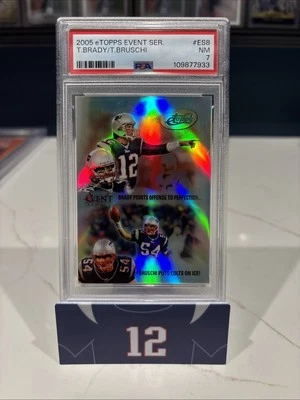 TOM BRADY 2005 ETOPPS PSA 7 TEDY BRUSCHI PATRIOTS RARE INVEST GOAT HOF MVP TB12 - Image 1 of 2