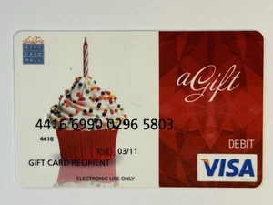 Tarjeta de regalo Tarjeta de regalo de débito de centro comercial▪️No es una tarjeta de crédito▪️Cupcake▪️Sin valor▪️Sin firmar - Imagen 1 de 2