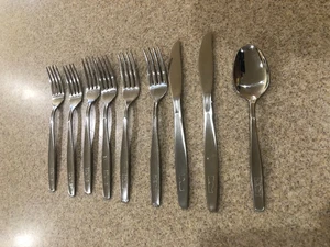 Juego de cuchara tenedor cuchillo vintage Texas International Airlines de Rogers Cutlery 9 P - Imagen 1 de 5