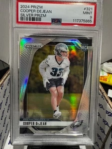 2024 Panini Prizm Football Cooper DeJean Silver Prizm RC #321 PSA 9 - Foto 1 di 2