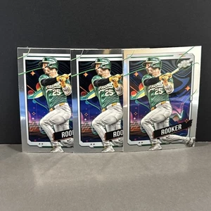 Lote de 3 cartas 2024 Topps Cosmic Chrome Brent Rooker #102 Oakland Athletics - Imagen 1 de 2