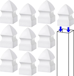 10 Pcs Vinyl Post Cap Gothic Post Caps Decking Caps PVC Fence Parts for Decks Fe - Picture 1 of 12