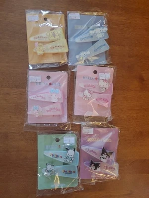 Lote de 6 pares de pinzas para el cabello Sanrio Hello Kitty Foto 1 de 4