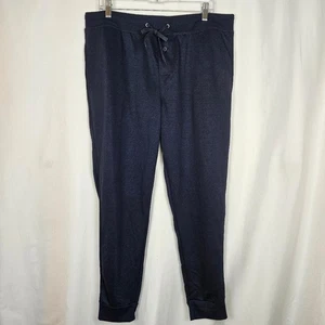 Men's NWT Blue George Knit Jogger Pants Side Pockets Drawstring Size L - Picture 1 of 7