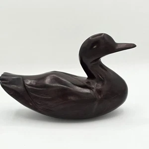 Vintage Ironwood Hand Carved Duck Decoy Bird Sculpture - Picture 1 of 13