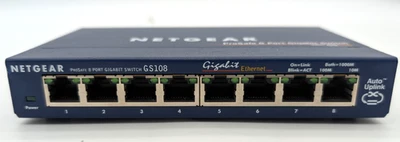 Netgear ProSafe 8-Port GbE Unmanaged Switch w/power supply GS108 *FAST SHIPPING* - Image 1 of 4