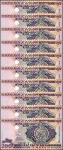 Vanuatu 200 Vatu, 1995 ND, P-8a, UNC X 10 PEZZI - Foto 1 di 2