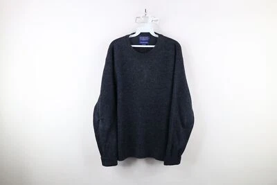 Vintage Pendleton Mens Large Distressed Washable Wool Knit Crewneck Sweater Blue - Image 1 of 4