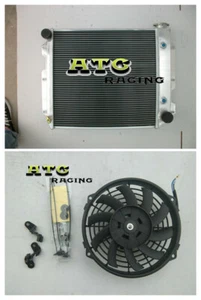 3 Row Radiator + Fan For 1987-2006 Jeep Wrangler YJ / TJ Aluminum 05 04 03 02 05 - Picture 1 of 8