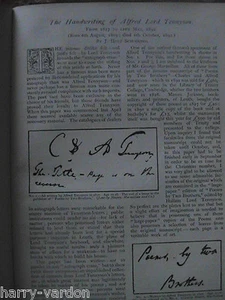 Alfred Lord Tennyson Handwriting Signature Rare Victorian Antique Article 1894 - Picture 1 of 7