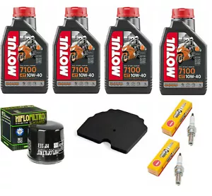 KIT/TAGLIANDO BENELLI TRK 502 X MOTUL 7100 10W40 FILTRI ARIA OLIO CANDELE MOTO - Imagen 1 de 2
