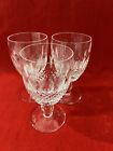 3pc Waterford Crystal Colleen Short Stem 4.75” Wine Goblets, Ireland, A1884