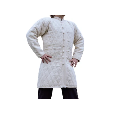 Abrigo de invierno vikingo para hombre chaqueta blindada acolchada para LARP, disfraces y batalla de fantasía Foto 1 de 4