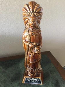 Vintage EZRA BROOKS CIGAR STORE INDIAN CHIEF WHISKEY DEKANTER / FLASCHE 1968 - Bild 1 von 12