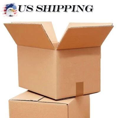 Corrugated Box, 9L x 7W x 5H, Shipping, Packaging, Handling, Home Storage Box - Image 1 of 4