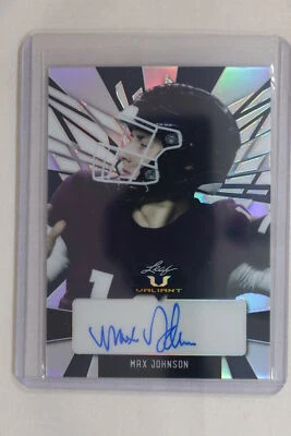 Max Johnson - 2022 Leaf Valiant Football Portrait Autograph #17/20 - Image 1 of 2