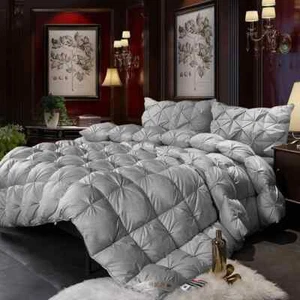 Quilted 100% High Rank Goose Down Duvet 3D Luxury Comforter Winter Thick Blanket - Picture 1 of 22