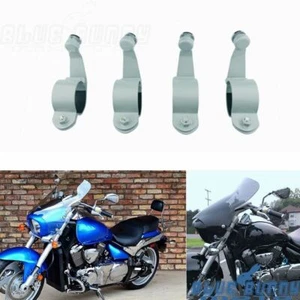 Motorcycle Windshield 4 Point Mount Clamps For Suzuki Boulevard M109R M50 M90 - Picture 1 of 4